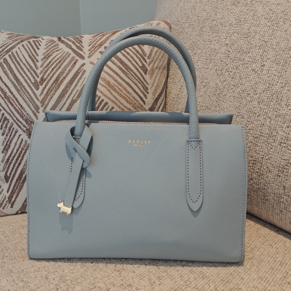 Radley London Blue Leather Tote Bag